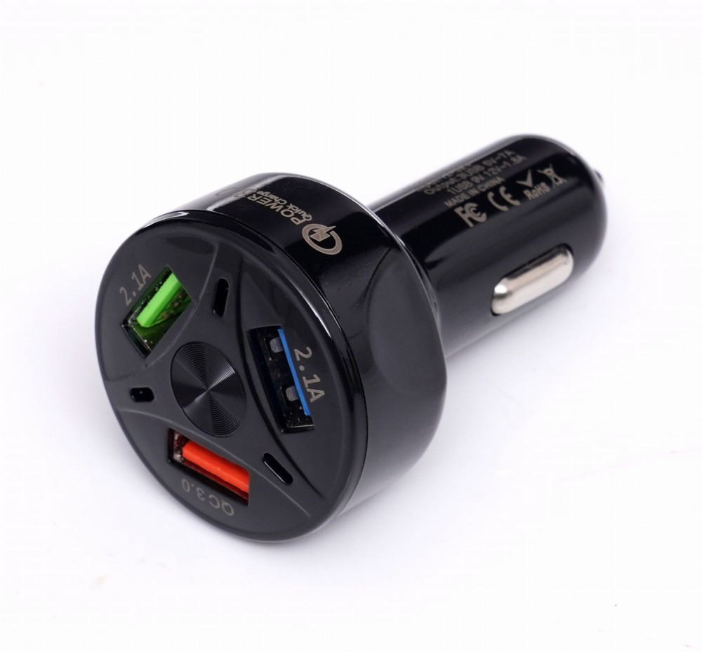 18867 Kiirlaadija autole, 3 USB-porti, LED, KD1238 - Image 1