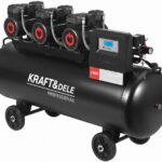 Õlivaba kompressor 200L 3x2200W + separaator ja glütseriiniga täidetud manomeeter KD4084
