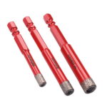 Teemantaugusaagide komplekt graniitkeraamika jaoks, 3 tk, HEX 6 8 10 mm KD12645