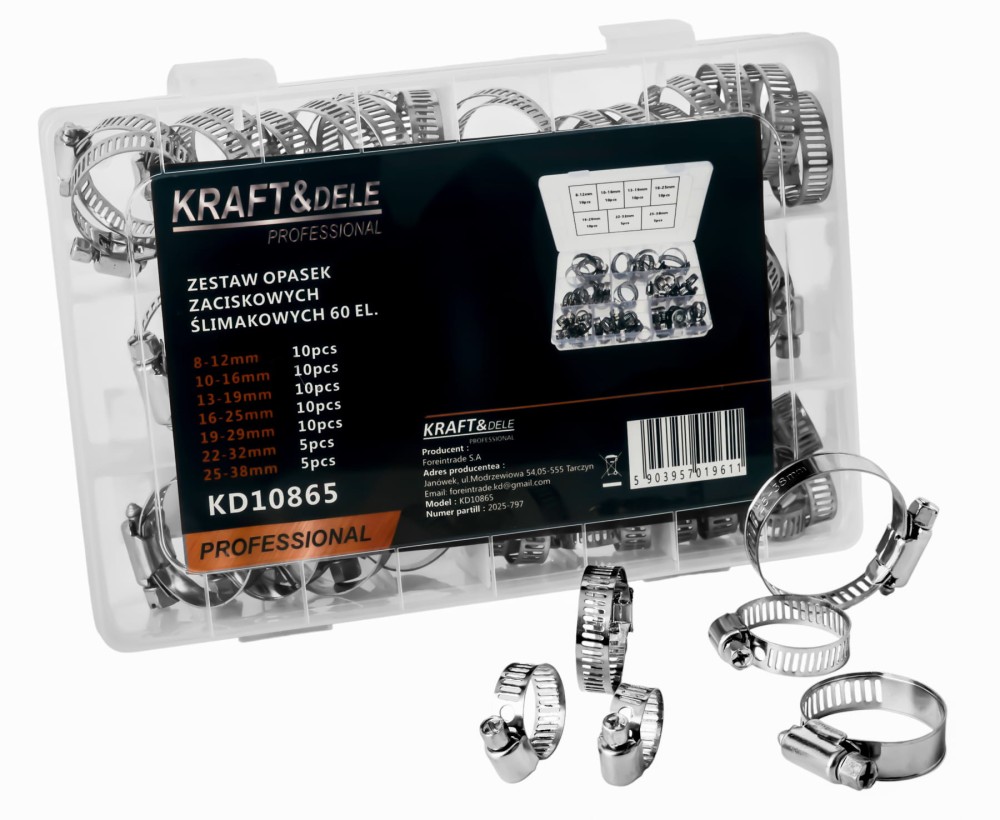KRAFTDELE_STANDARD_KD10865_008751_wybrane 60 TK KLAMBRIRÕNGADE KOMPLEKT KD10865 (VC12) - Image 1