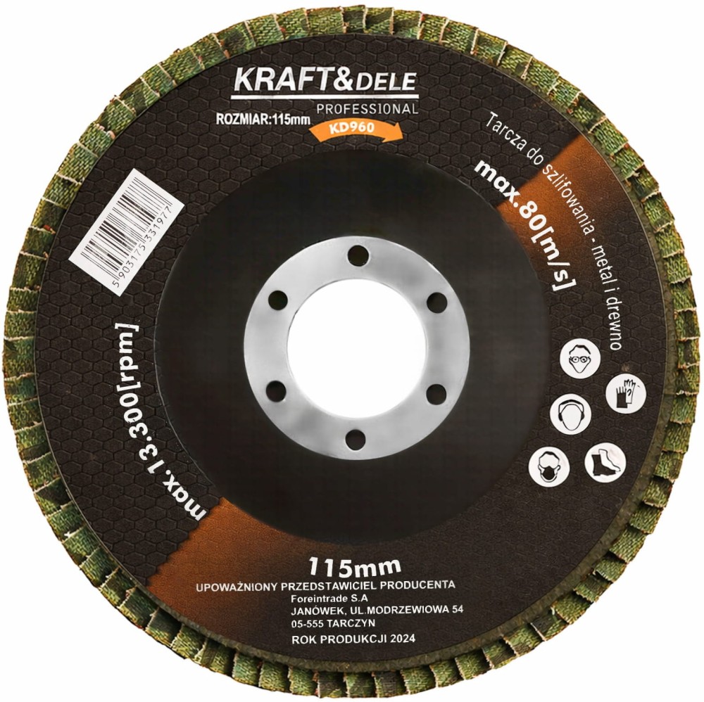 KRAFTDELE_STANDARD_KD960_009173_wybrane 115mm lamellketas P40 KD960 - Image 1