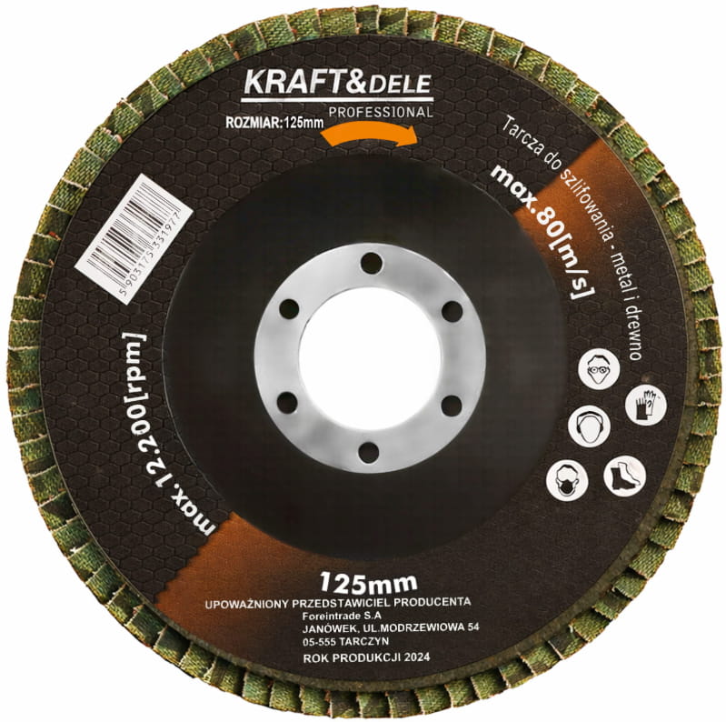 Tarcza Lamellketas 125mm P80 KD967 (VD9) - Image 1