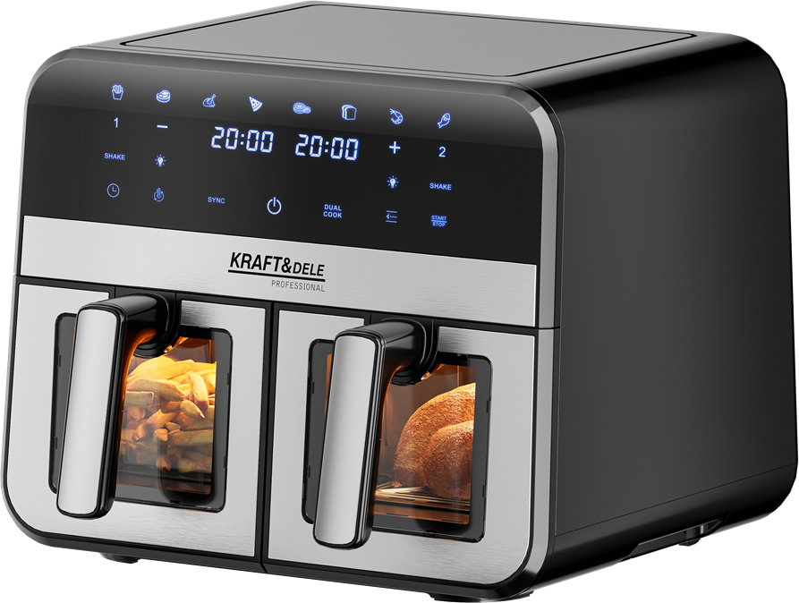 白底2 Õhufritüür 9L 2500W kaks kambrit 4.5L + LCD KD4179 - Image 1